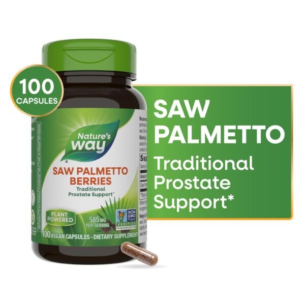 Nature's Way Saw Palmetto Berries Traditional Prostate Support Capsules 585 per Serving