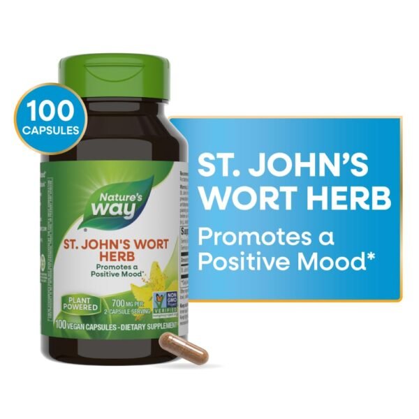 Nature's Way St. John's Wort Mood Support 700 mg Per 2 Capsule Serving