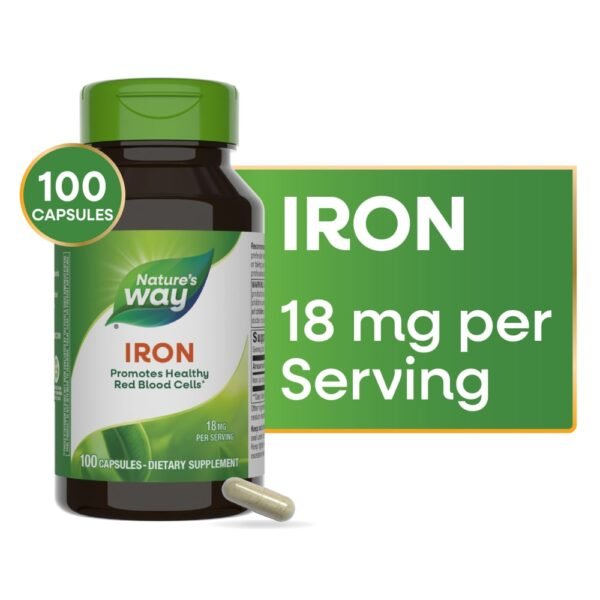 Nature's Way Iron Promotes Healthy Red Blood Cells Capsules 18 mg Per Serving