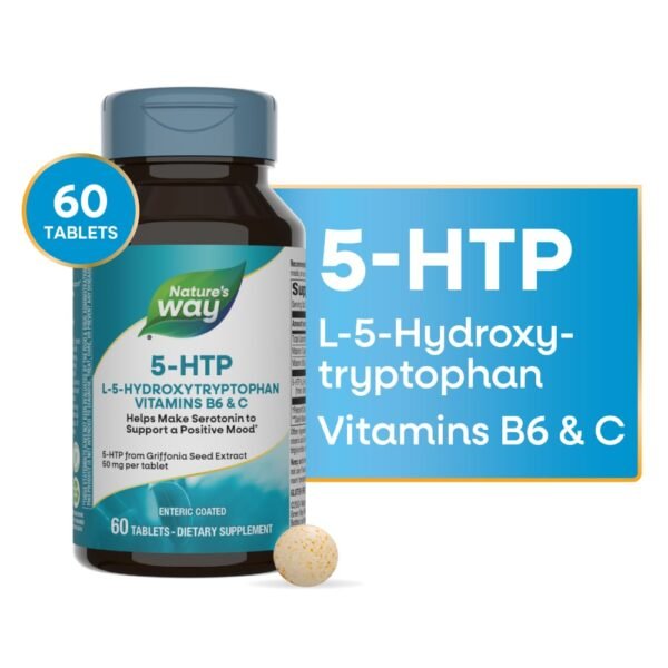 Nature's Way 5-HTP Positive Mood Support 100 mg Per 2 Tablet Serving