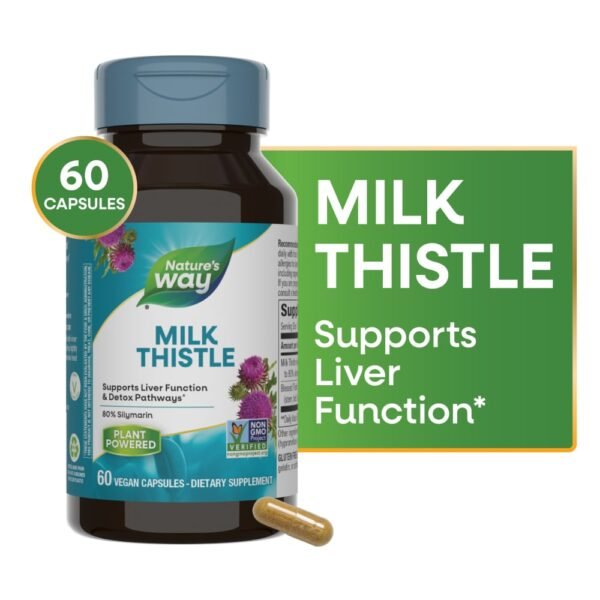 Nature's Way Milk Thistle Supports Liver Function Capsules