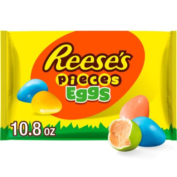 REESE'S PIECES Peanut Butter in a Crunchy Shell Eggs Easter Candy Bag
