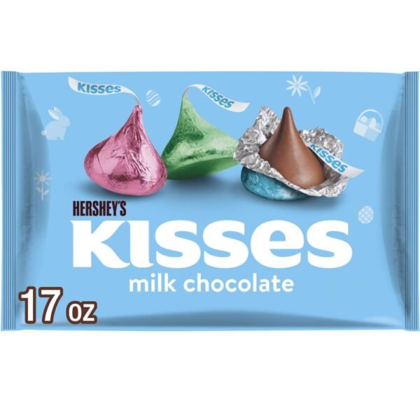 HERSHEY'S KISSES Milk Chocolate Treats Easter Candy Bag
