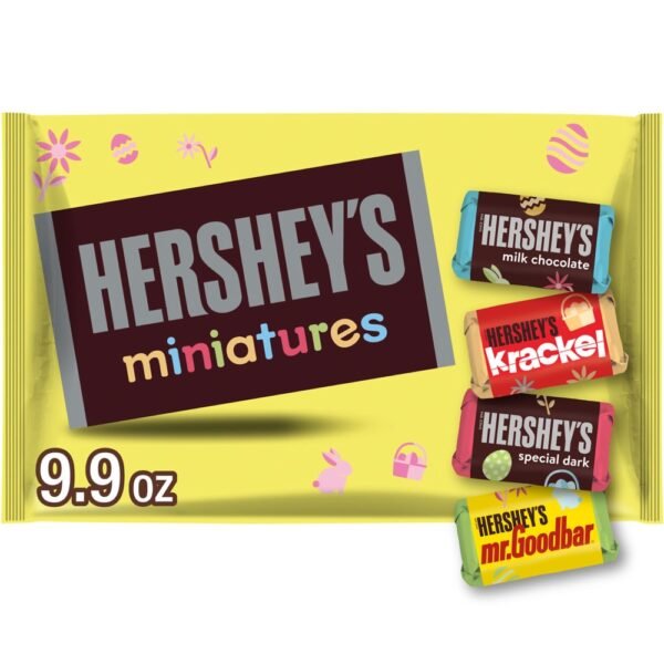 HERSHEY'S Miniatures Assorted Milk and Dark Chocolate Easter Candy Bag