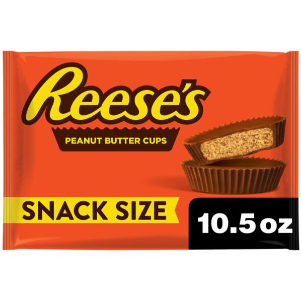 REESE'S Milk Chocolate Snack Size Peanut Butter Cups Candy Bag