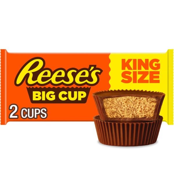 REESE'S Big Cup Milk Chocolate King Size Peanut Butter Cups Candy Pack