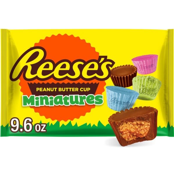 REESE'S Miniatures Milk Chocolate Peanut Butter Cups Easter Candy Bag