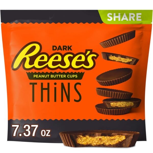 REESE'S THiNS Dark Chocolate Peanut Butter Cups Candy Share Pack