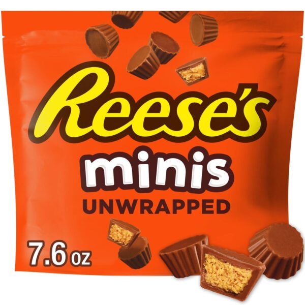 REESE'S Minis Milk Chocolate Unwrapped Peanut Butter Cups Candy Bag
