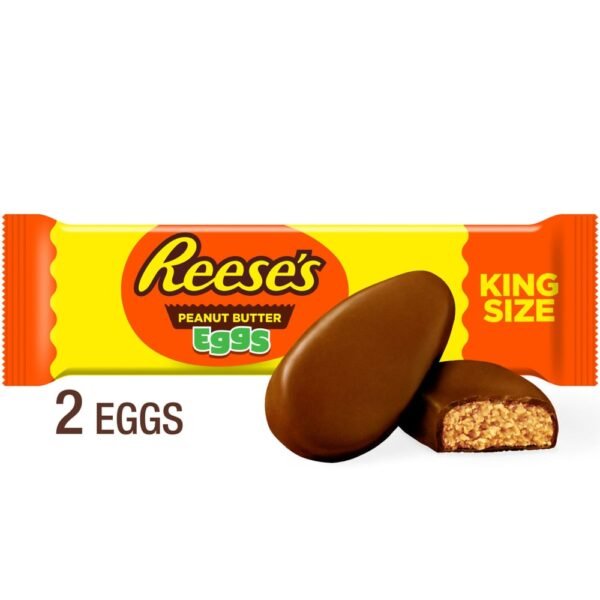 REESE'S Milk Chocolate Peanut Butter Eggs Easter Candy King Size Pack
