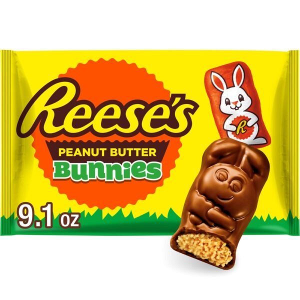 REESE'S Milk Chocolate Peanut Butter Creme Bunnies Easter Candy Bag