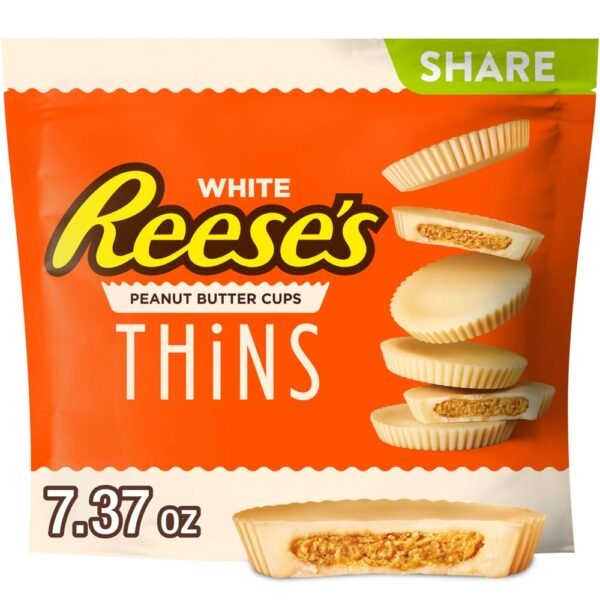 REESE'S THiNS White Creme Peanut Butter Cups Candy Share Pack