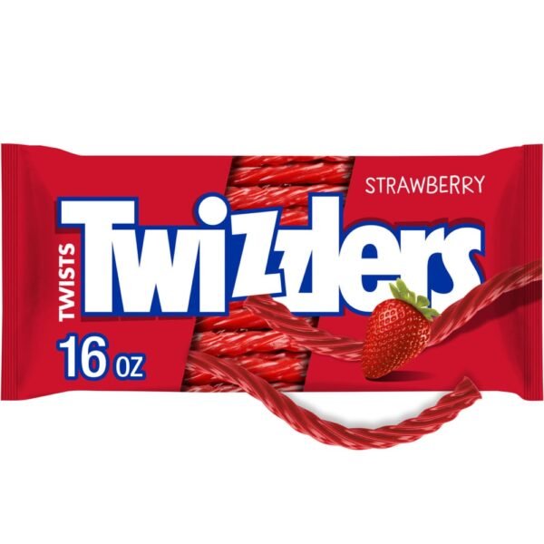 TWIZZLERS Twists Strawberry Flavored Licorice Style Chewy Candy Bag