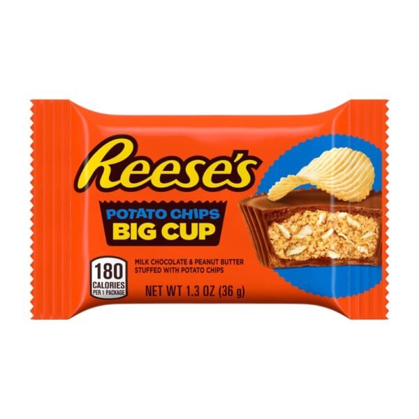 REESE'S Big Cup with Potato Chips Milk Chocolate Peanut Butter Cups Candy Pack