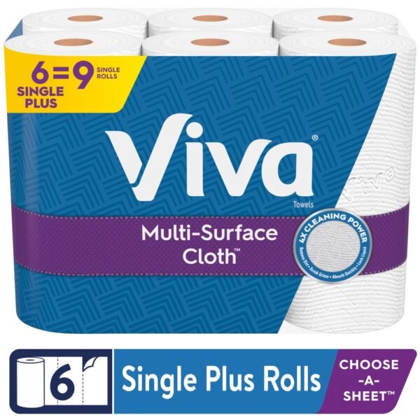 Viva Multi-Surface Cloth Choose-A-Sheet Paper Towels Single Rolls