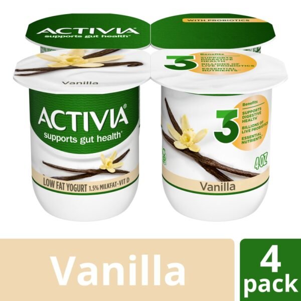 Activia Low Fat Probiotic Vanilla Yogurt Cups