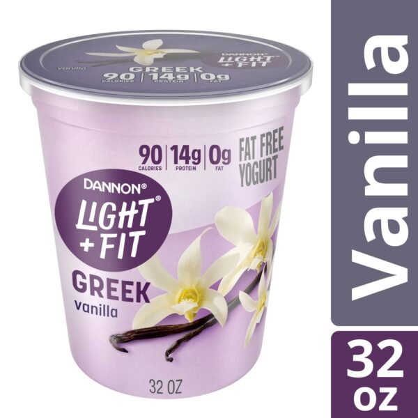 Dannon Light + Fit Vanilla Greek Nonfat Yogurt Tub
