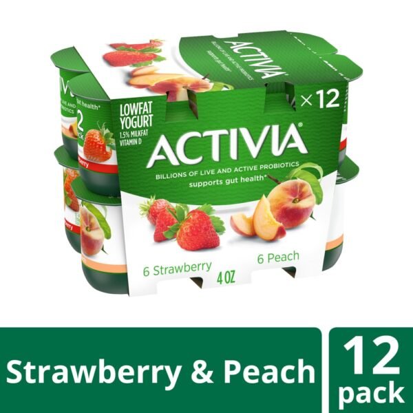 Activa® Probiotic Peach & Strawberry Variety Pack Yogurt Cups