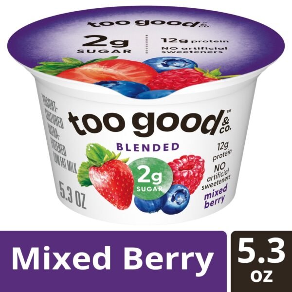 Too Good & Co. Mixed Berry Yogurt-Cultured Ultra-Filtered Low Fat Milk Product Cup
