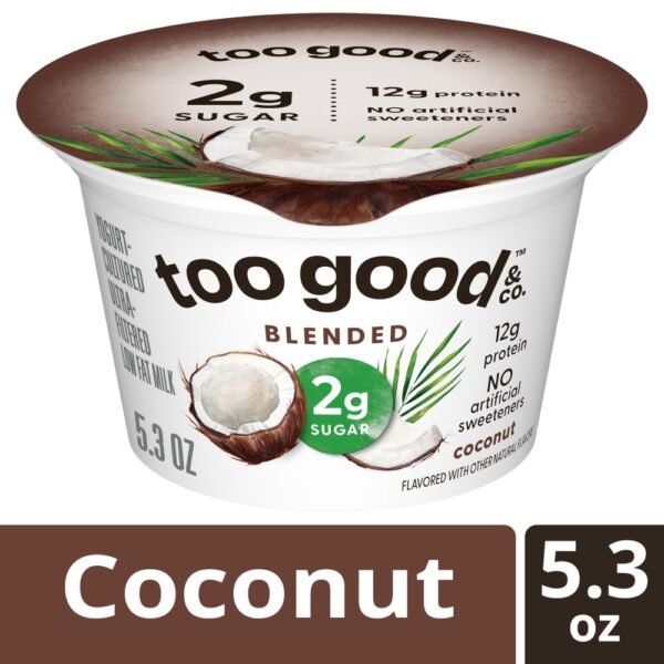 Too Good & Co. Coconut Yogurt-Cultured Ultra-Filtered Low Fat Milk Product Cup