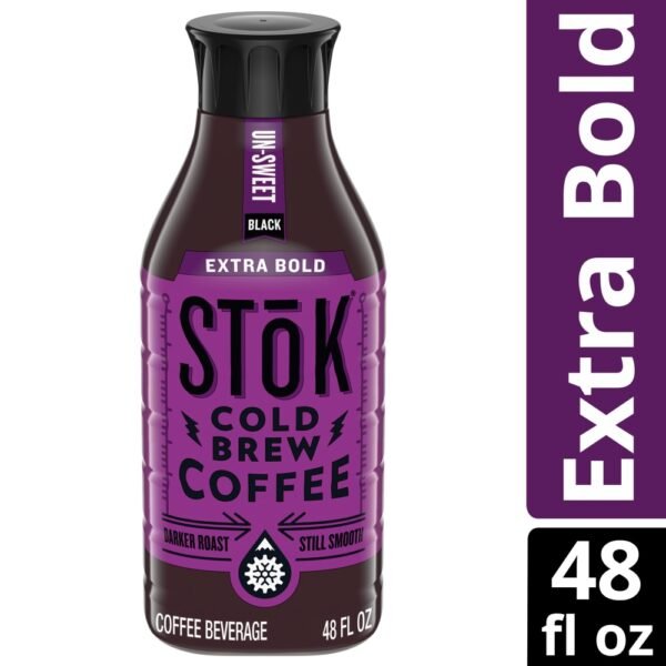 Stok® Extra Bold Unsweet Dark Roast Black Cold Brew Iced Coffee Carton