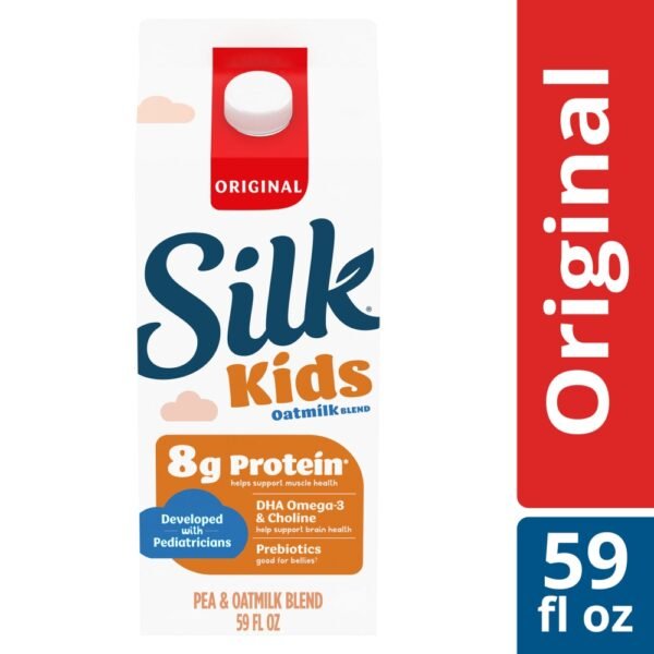 Silk Kids Oat Milk Blend, Original, Refrigerated, Dairy Free, Gluten Free, Vegan