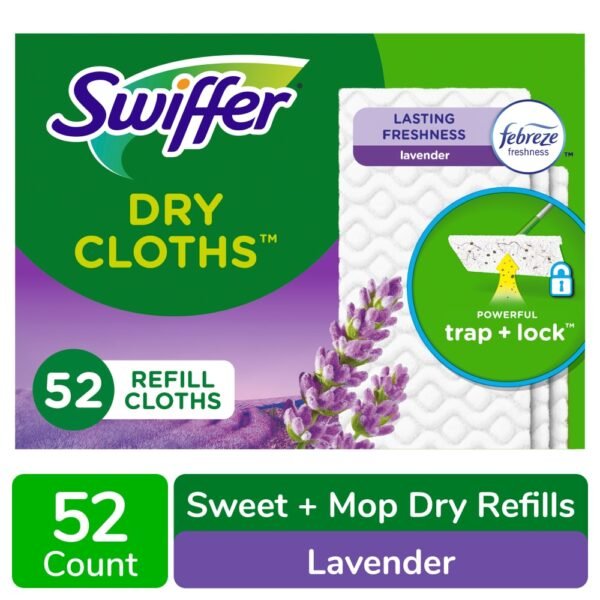 Swiffer Sweeper Febreze Lavender Scent Dry Sweeping Pad Refills