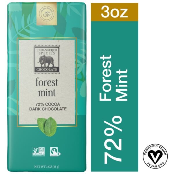 Endangered Species™ Chocolate Forest Mint + 72% Dark Chocolate Bar