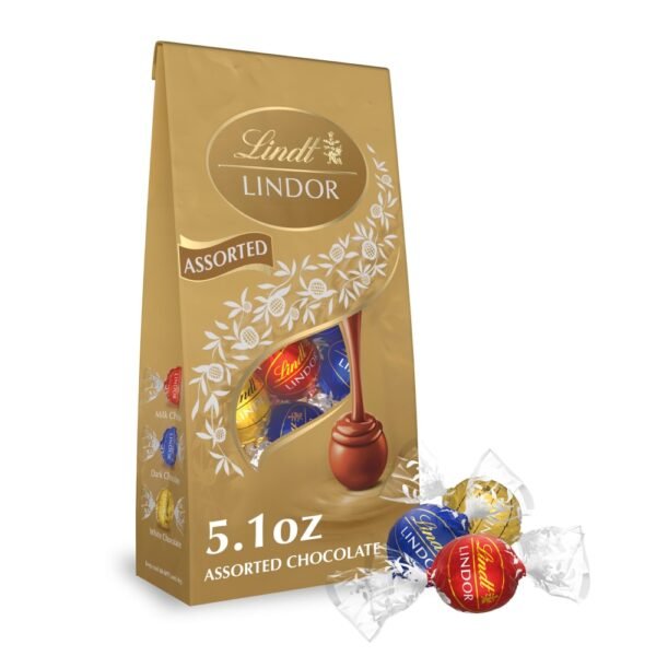Lindt LINDOR Assorted Chocolate Candy Truffles Bag