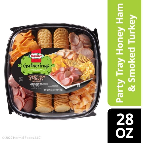 Hormel Gatherings® Honey Ham and Turkey with Cheese and Crackers Deli Party Tray