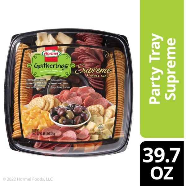 Hormel Gatherings® Salami and Olives with Cheese and Crackers Supreme Deli Party Tray