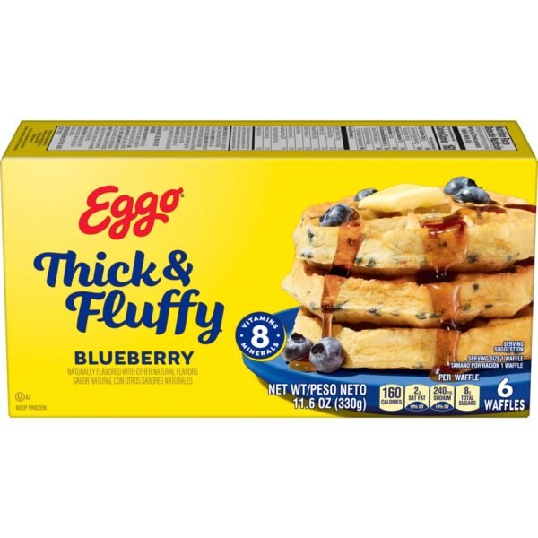 Kellogg's® Eggo® Thick and Fluffy Blueberry Frozen Waffles