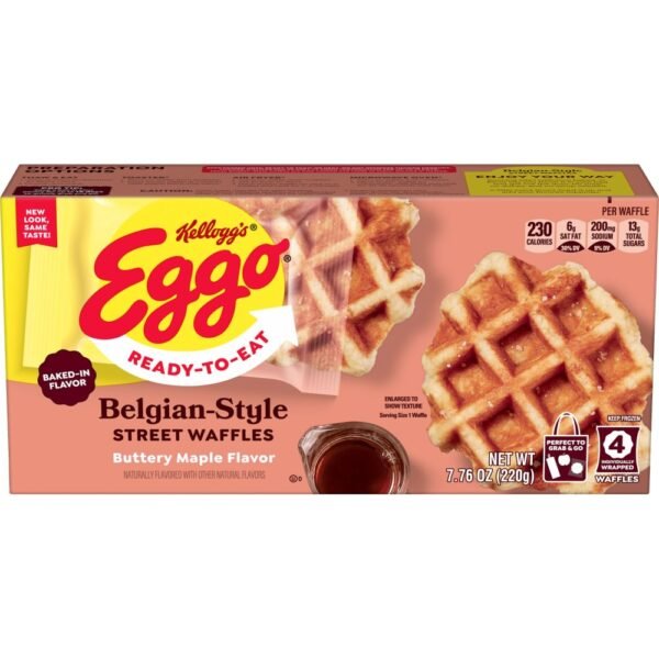 Kellogg's® Eggo® Buttery Maple Flavor Frozen Belgian-Style Street Waffles