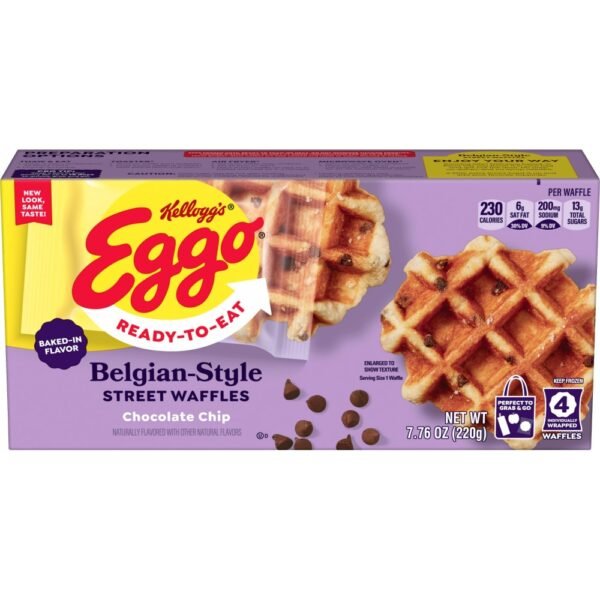 Kellogg's® Eggo® Chocolate Chip Frozen Belgian-Style Street Waffles