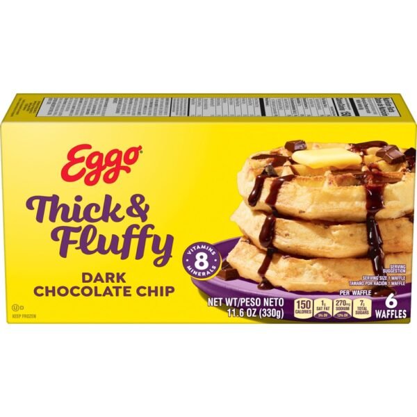 Kellogg's® Eggo® Thick and Fluffy Dark Chocolate Chip Frozen Waffles