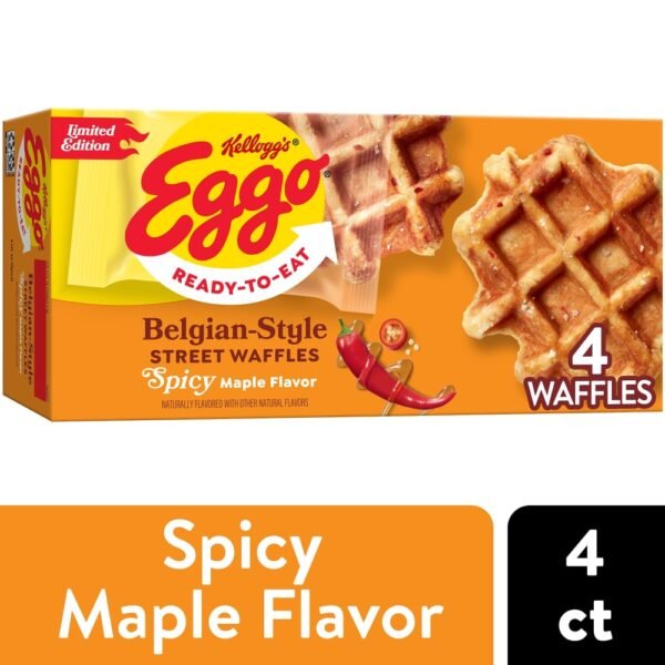 Kellogg's® Eggo® Spicy Maple Flavor Belgian-Style Street Waffles