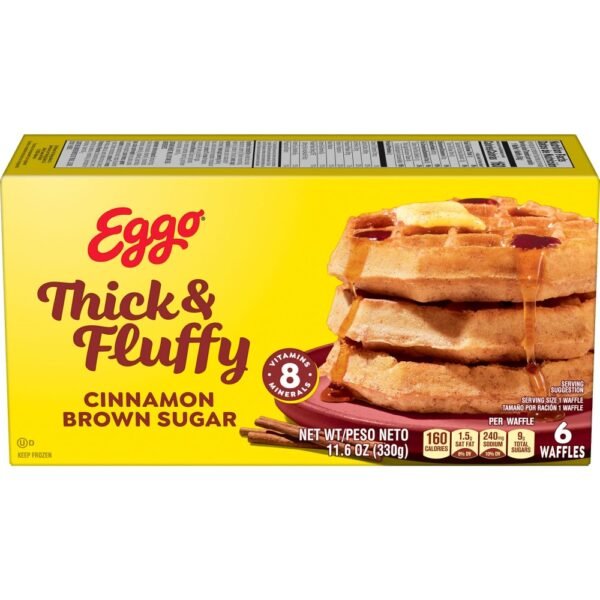 Kellogg's® Eggo® Thick and Fluffy Cinnamon Brown Sugar Frozen Waffles