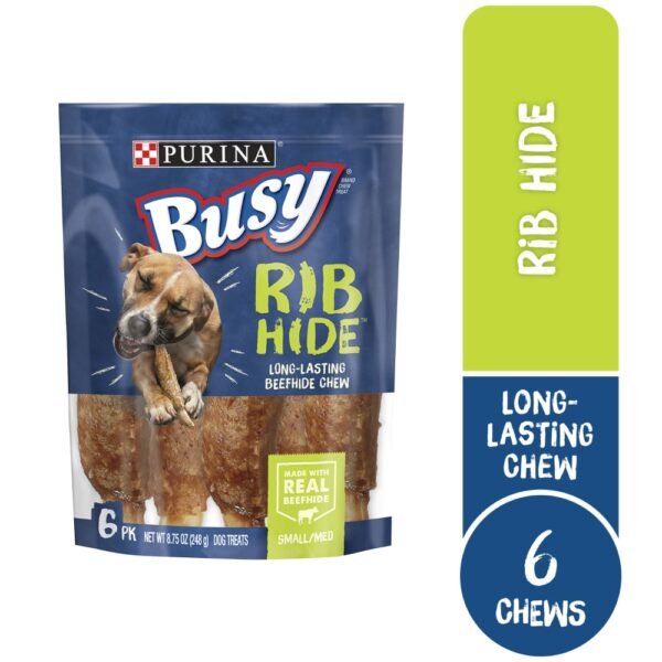 Purina Busy Rib Hide Rawhide Small/Medium Breed Dog Treats