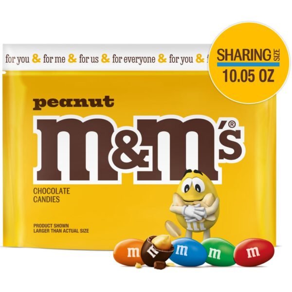 M&M'S Peanut Milk Chocolate Candy Sharing Size Bag