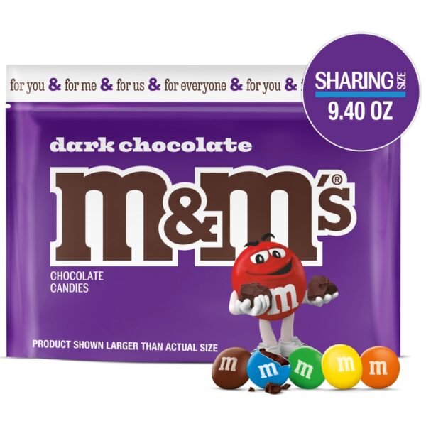 M&M'S Dark Chocolate Candy Sharing Size Bag