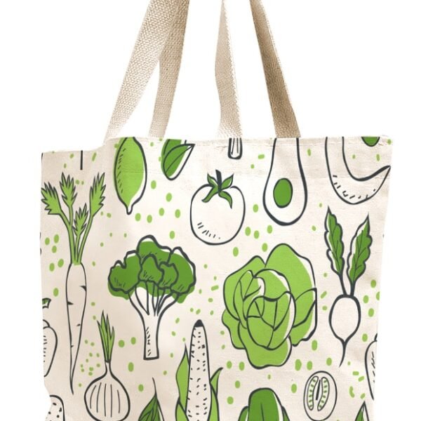 Earthwise Green Veggies Import Canvas Bag