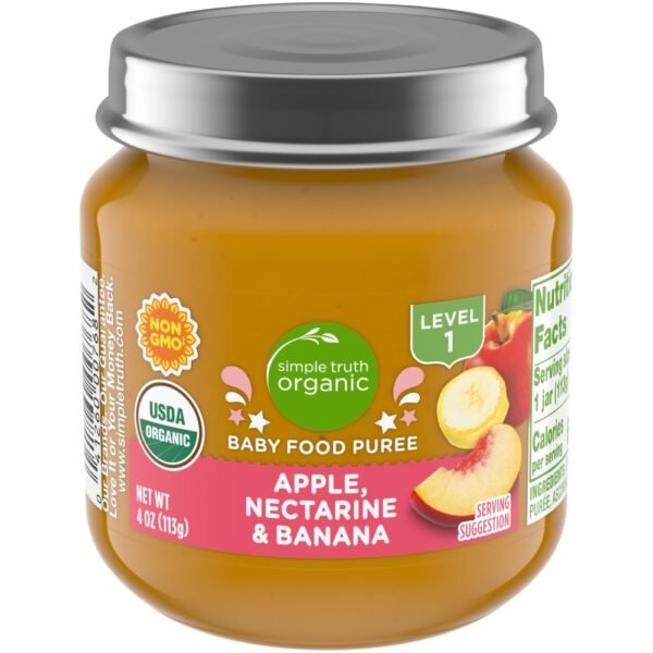Simple Truth Organic® Apple Nectarine and Banana Stage 1 Baby Food Jar
