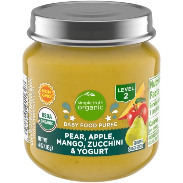 Simple Truth Organic® Mango Pear Apple Zucchini and Yogurt Stage 1 Baby Food Puree