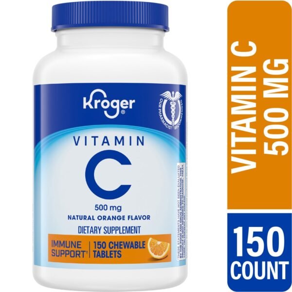 Kroger® Vitamin C Chewable Tablets Orange 500mg