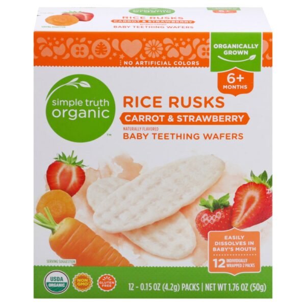 Simple Truth Organic Carrot Strawberry Rice Rusks
