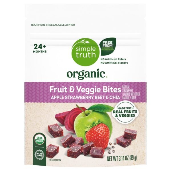 Simple Truth Organic® Fruit & Veggie Bites Apple Strawberry Beet & Chia