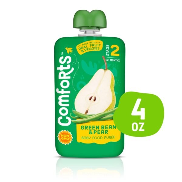 Comforts™ Green Bean & Pear Stage 2 Baby Food Puree Pouch