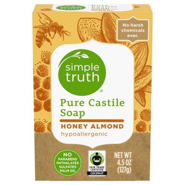 Simple Truth® Hypoallergenic Pure Castile Bar Soap Honey Almond Scent