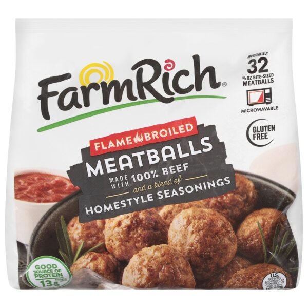 Farm Rich® Flame Broiled All Beef Frozen Meatballs