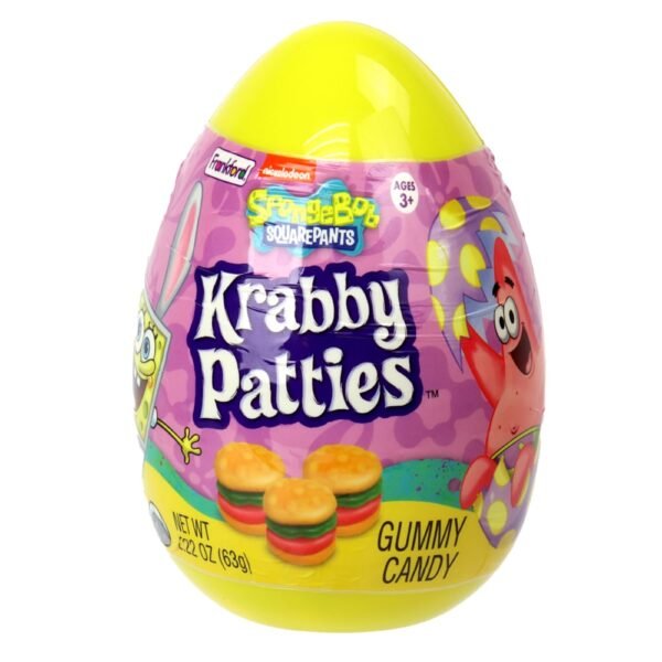 Frankford Sponge Bob Squarepants Krabby Patties™ Gummy Easter Candy Egg